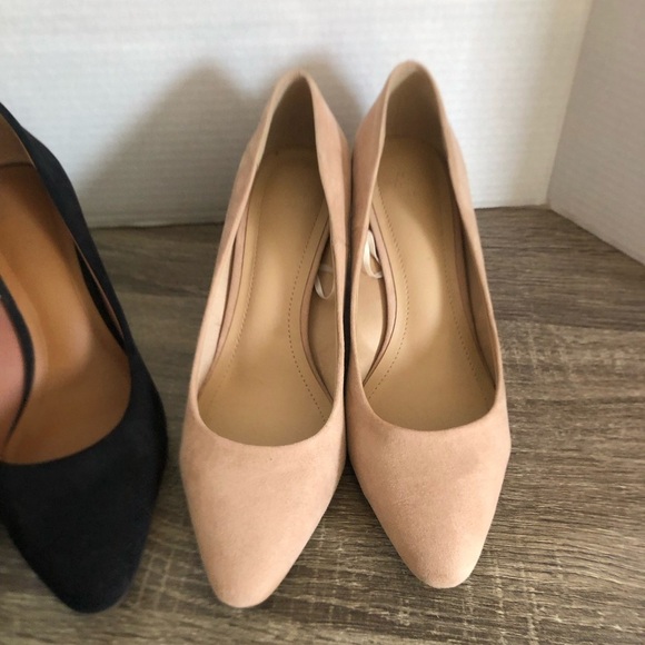 H&M Black and Tan Women's Chunky Heeled Pumps - Picture 3 of 13